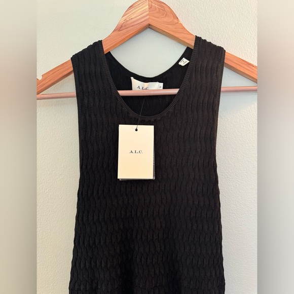 A.L.C. Black Sleeveless Nylon / Viscose Dress - Picture 3 of 10